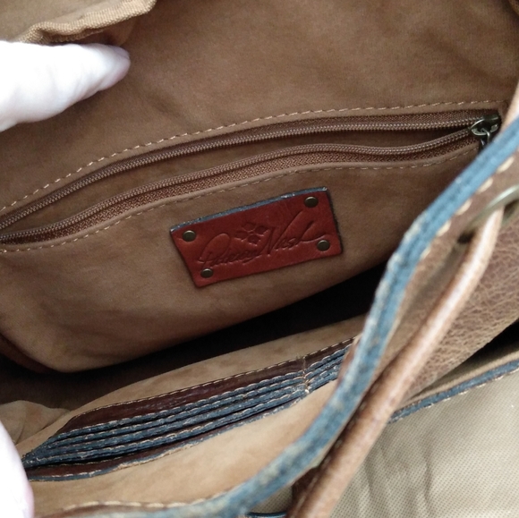 Brown Leather Backpack with Tassel - Picture 11 of 12